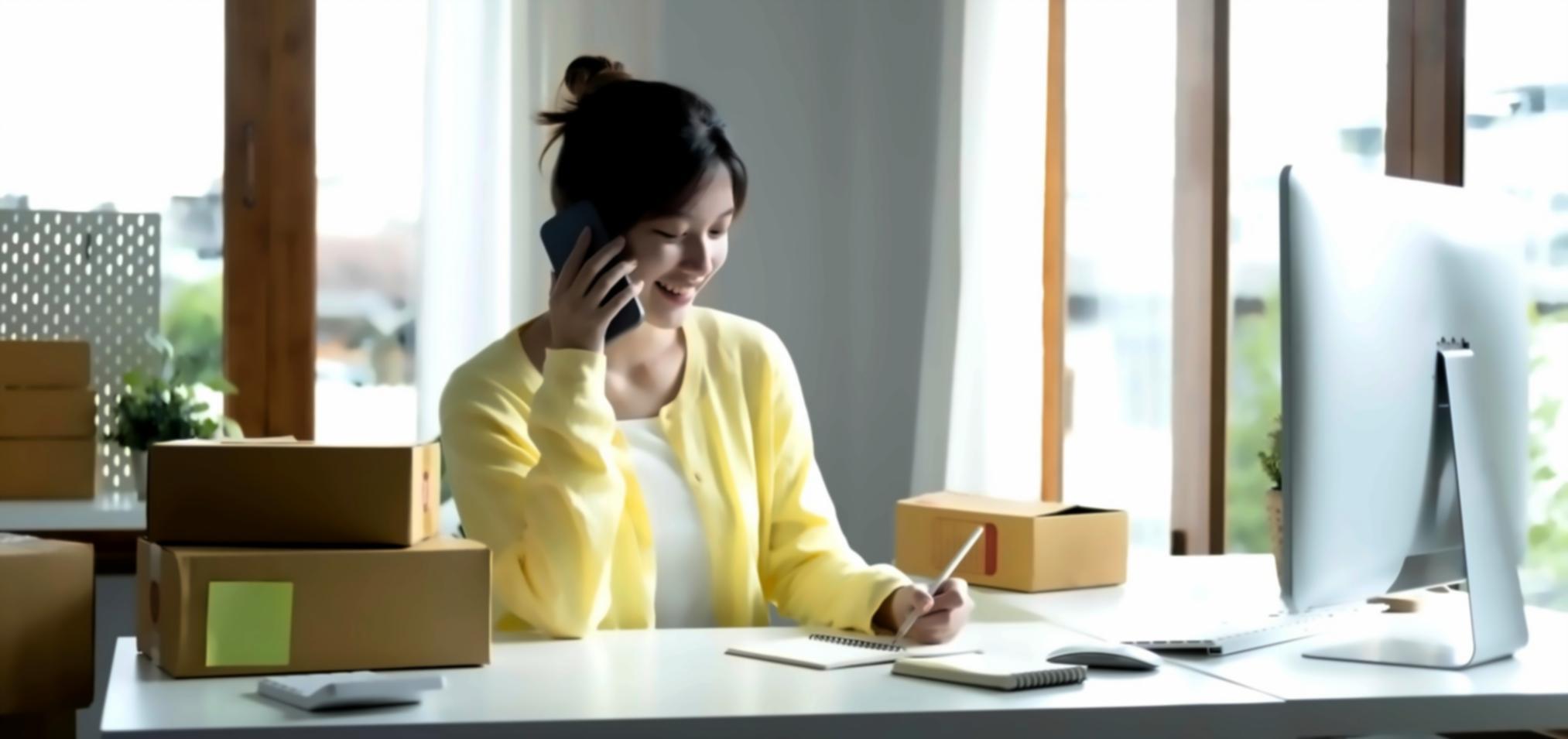 Arbeitsplatz mit Laptop und SEO-Analysen auf dem Bildschirm